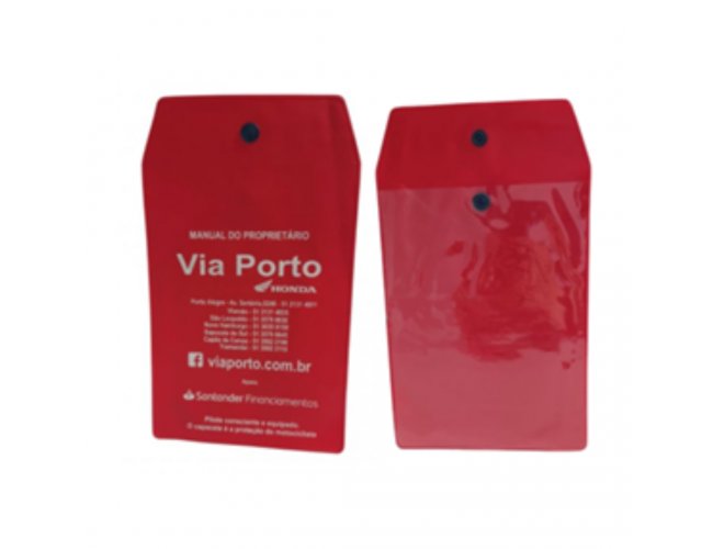 Envelope com um boto em PVC